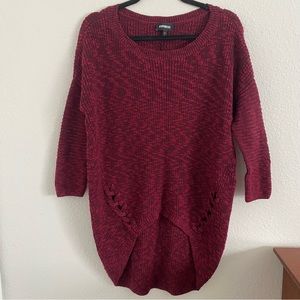 Express Knit High Low 3/4 Sleeve Sweater